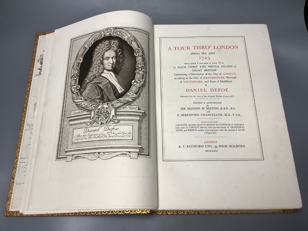 Defoe, Daniel - A Tour Thro' London About the Year 1725 ..., reprinted from the text of the original edition (1724-1726),